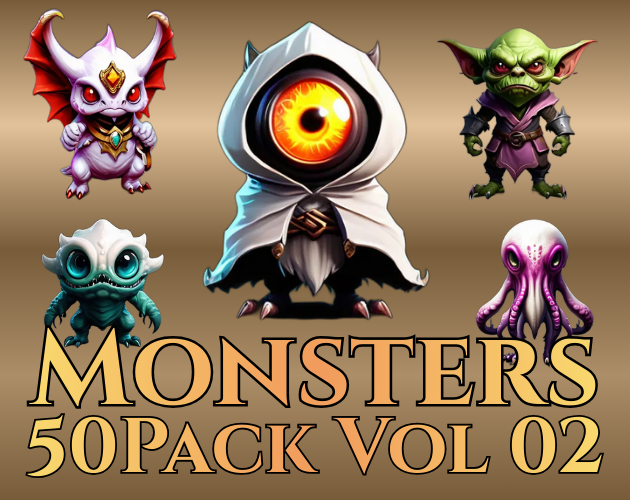 Monster Collection 250 Monsters (Vol 01 - 05) by Pixel Hammer