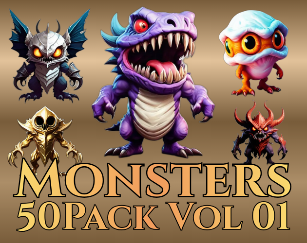 Monster Collection 250 Monsters (Vol 01 - 05) by Pixel Hammer