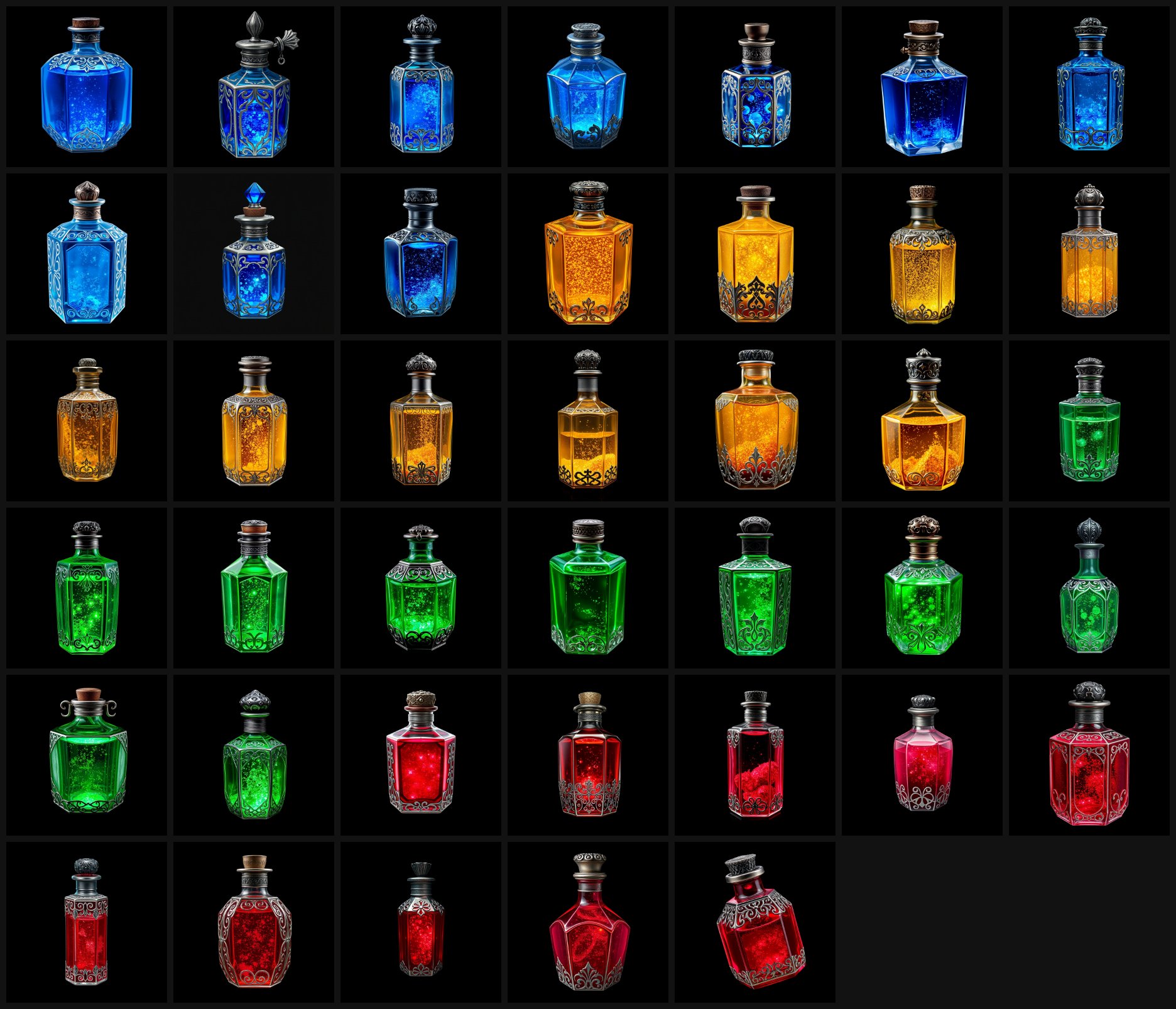 Fantasy Potions & Elixirs Pack - 190+ Icons [4K] by Vill8tion