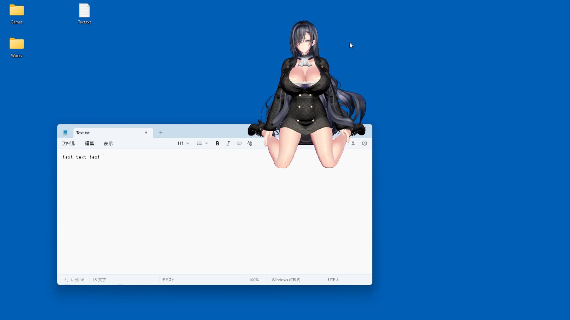 Hentai Secretary (Desktop Pet) - Demo ver screenshot 1