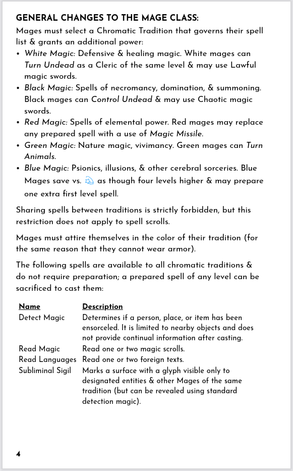 Screenshot 3 for Supplement א: Chromatic Charms & Spectral Sorceries