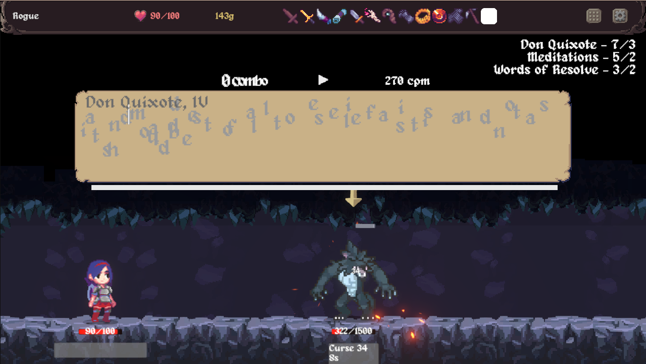 Screenshot 3 for Clack and Slash: Typing Roguelike