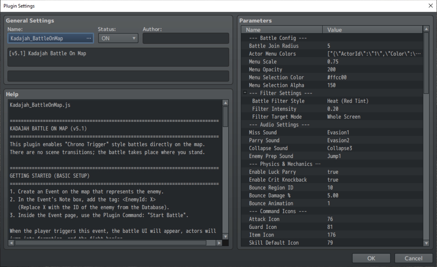Kadajah's Battle On Map for RPG Maker MZ by Kadajah