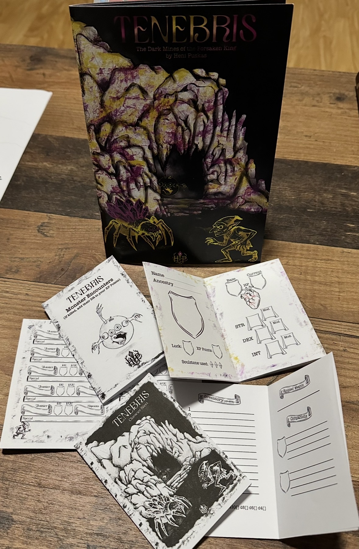 Screenshot 2 for Tenebris PocketMod Character & Monster Encounter Sheets