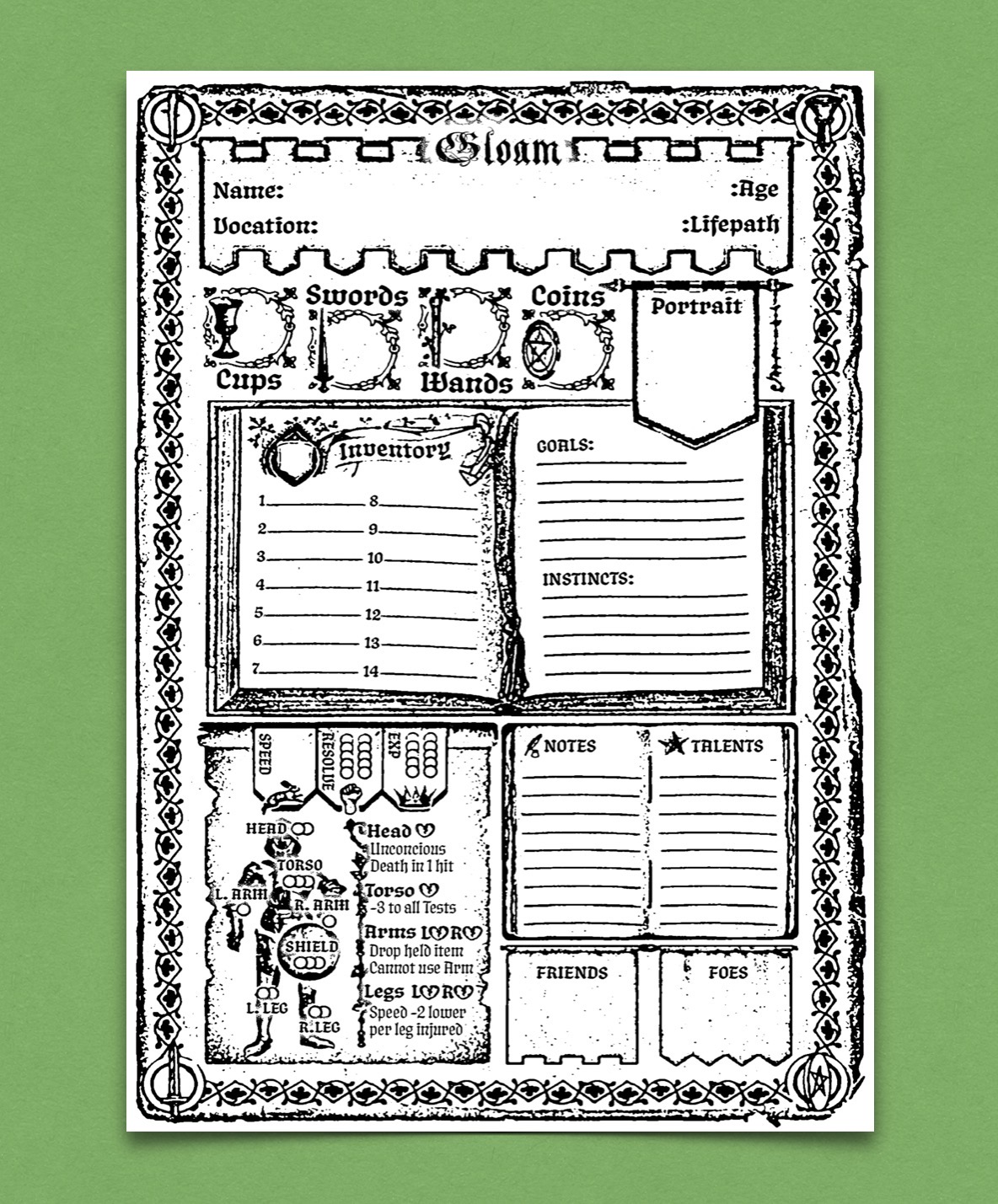 Screenshot 9 for Gloam | Folk-Fantasy Tarot RPG
