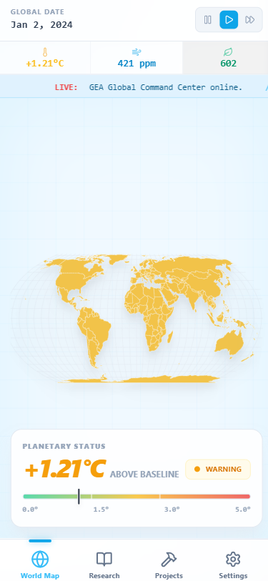 Screenshot 3 for Idle Carbon Zero: Save Earth