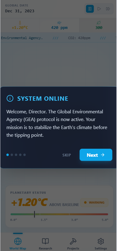 Screenshot 2 for Idle Carbon Zero: Save Earth