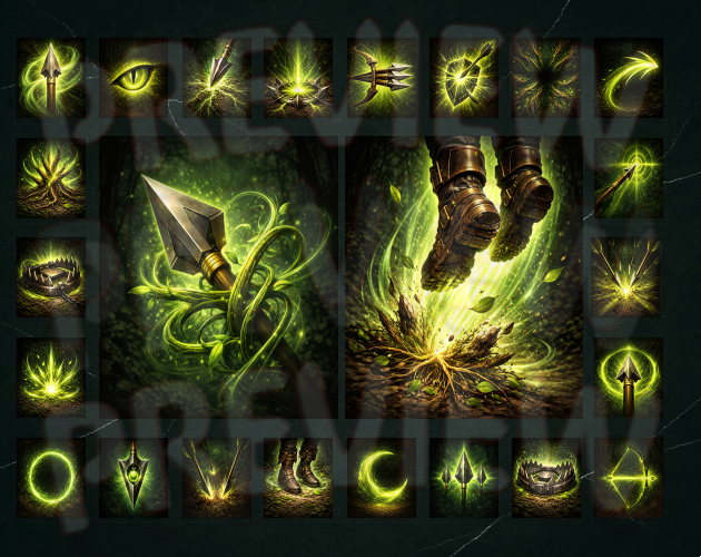 Skill Icons Pack - Archer by HeySmiL