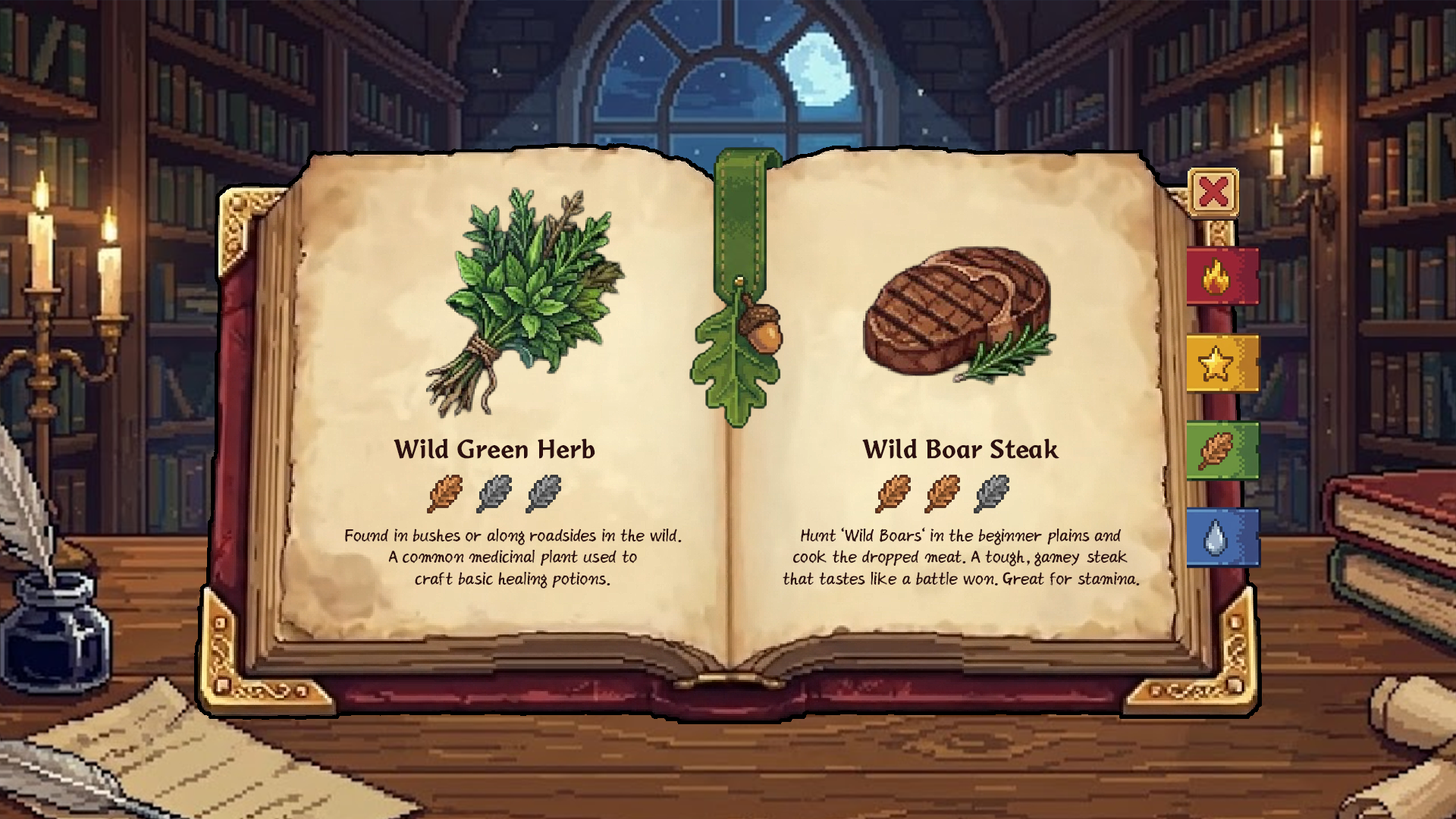 Animated Pixel Magic Book: Fantasy RPG UI & Icon Kit by IndigoLay