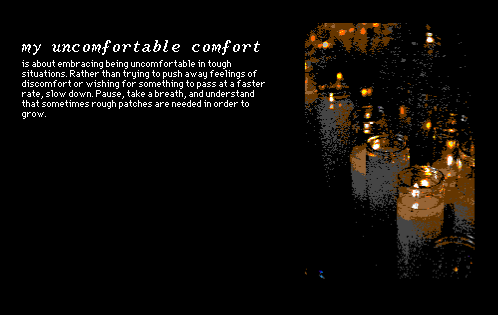 Screenshot 2 for my uncomfortable comfort.