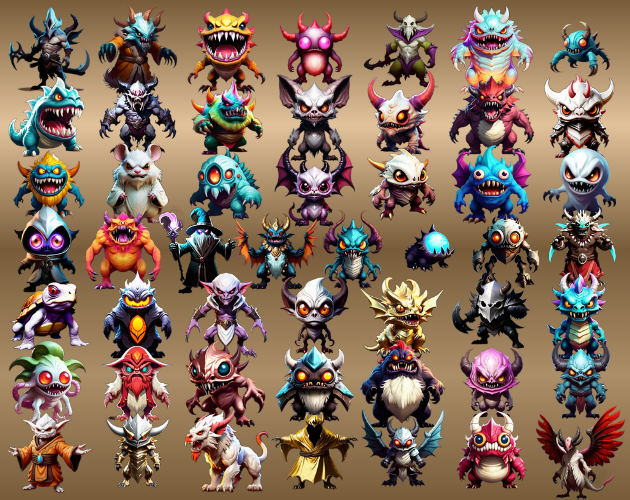Monster Collection 250 Monsters (Vol 11 - 15) by Pixel Hammer
