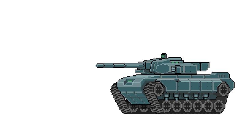 Tank shooting fire and walk animated single asset by Aralepixel
