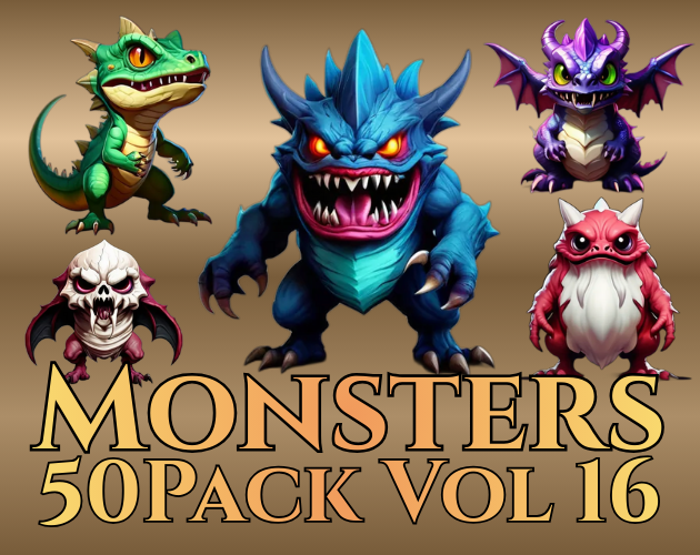 Monster Collection 250 Monsters (Vol 16 - 20) by Pixel Hammer