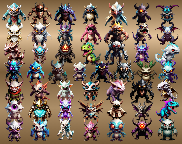 Monster Collection 250 Monsters (Vol 16 - 20) by Pixel Hammer