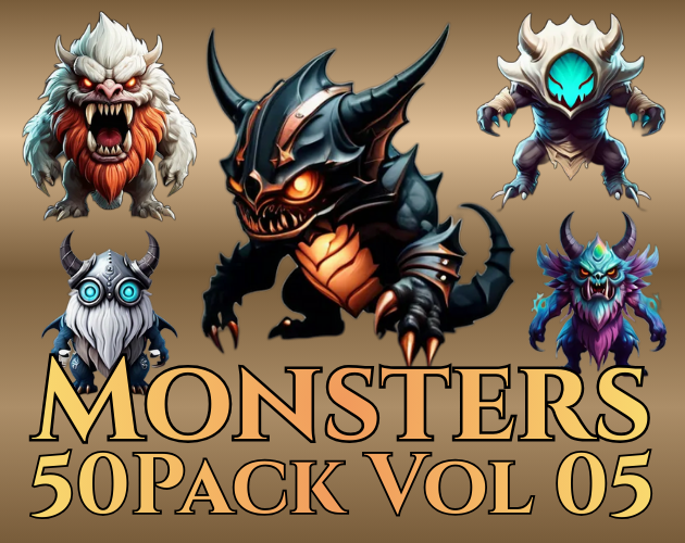 Ultimate Monster Collection 1000 Monsters (Vol 01 - 20) by Pixel Hammer