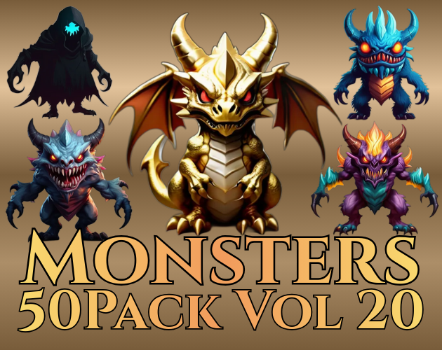 Ultimate Monster Collection 1000 Monsters (Vol 01 - 20) by Pixel Hammer