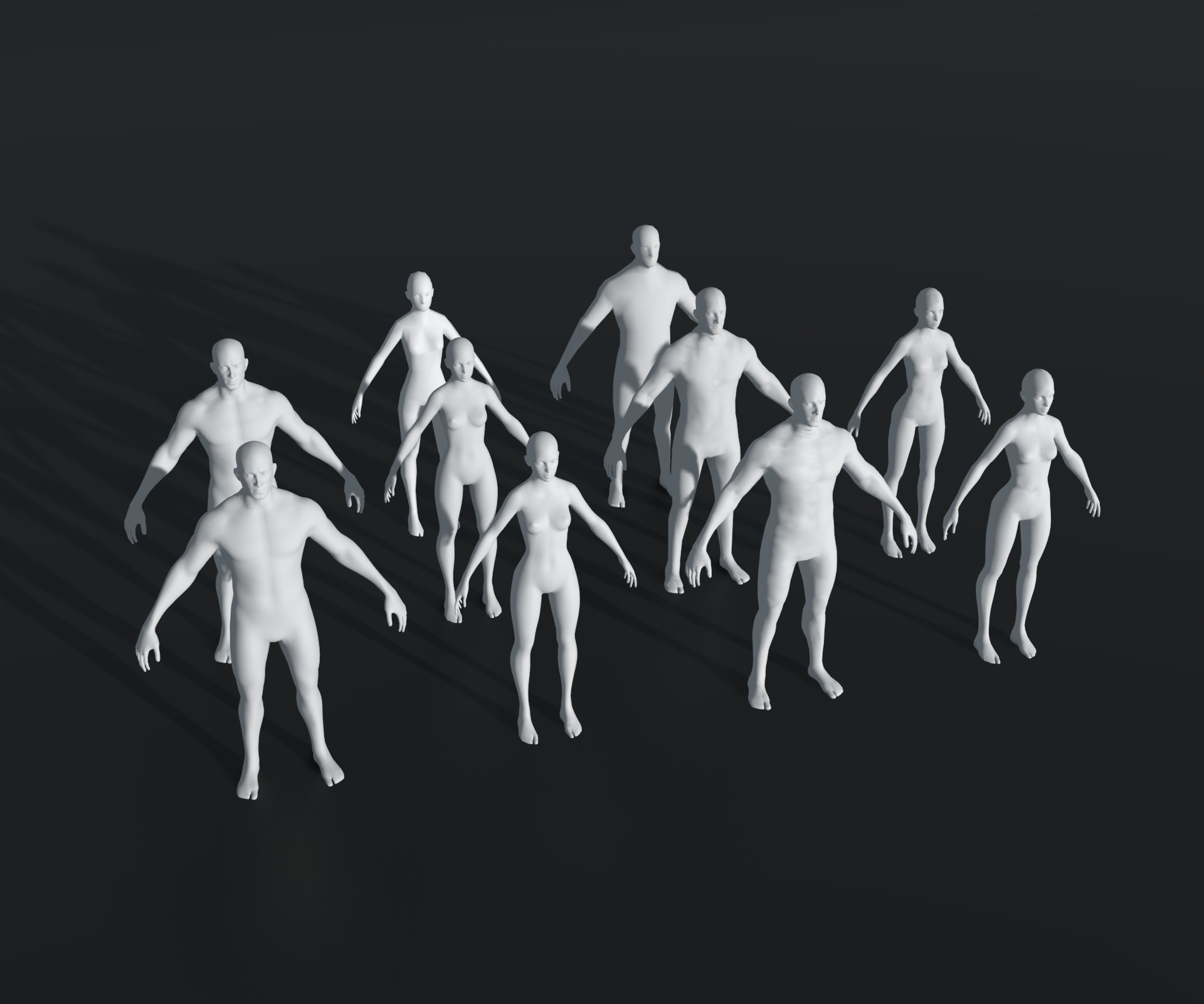 Human Body Base Mesh – 28 Animations 10 3D Models Pack + 76 Sound ...