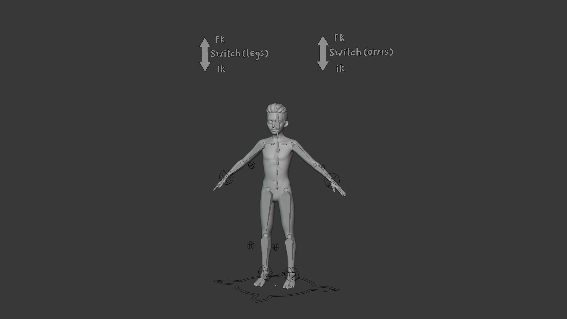 Stylized Human Body Base Mesh 3D Model Pack – Rigged with IK/FK Switch ...