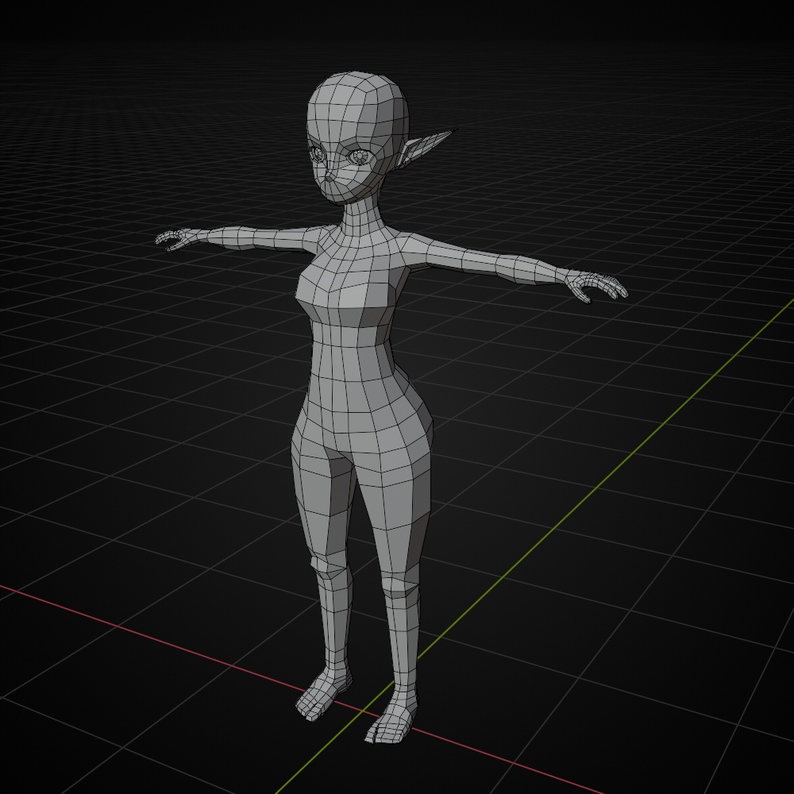 Modular Female Elf Pack: From Base Mesh to Hero by Zero