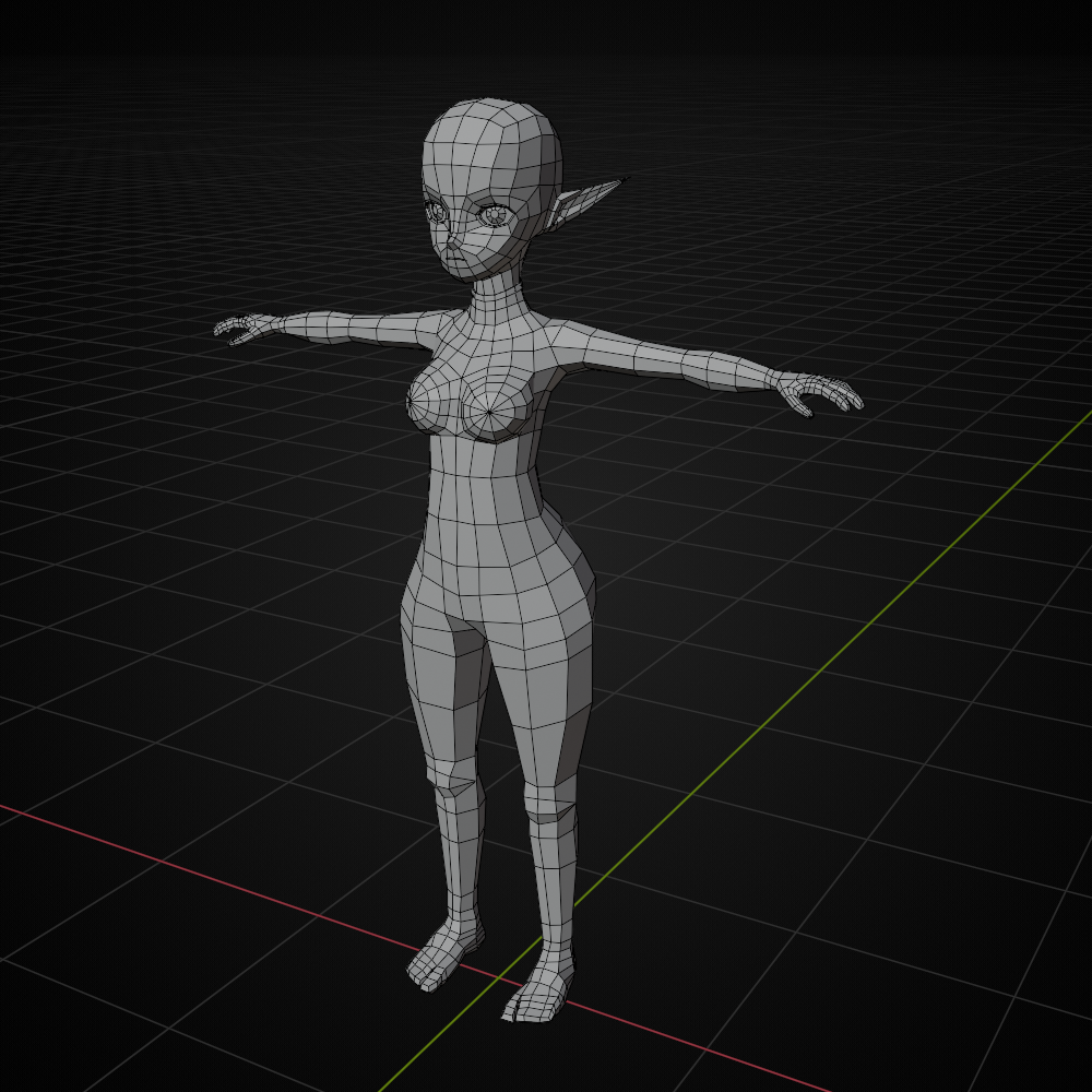 Modular Female Elf Pack: From Base Mesh to Hero by Zero