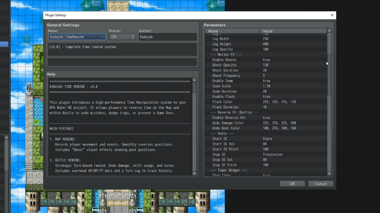 Kadajah's TimeRewind - Chrono System for RPG Maker MZ by Kadajah