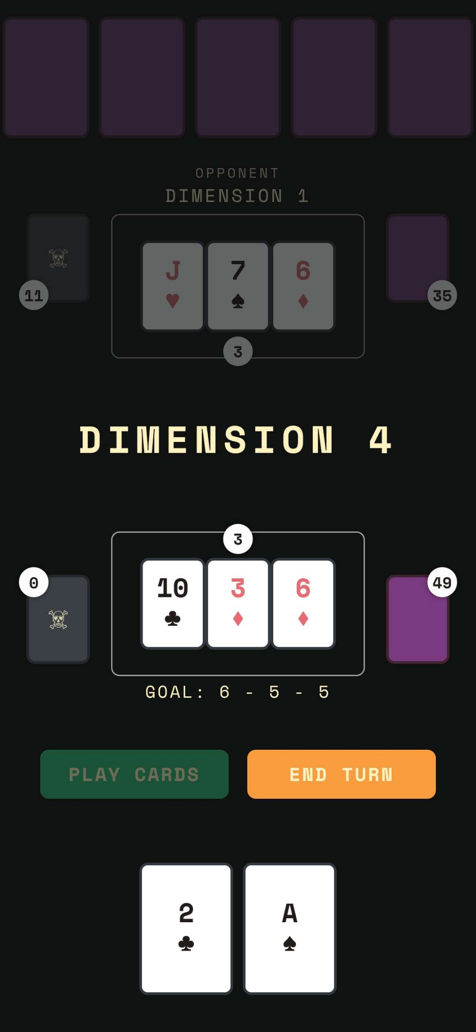 Dimensionm Math Game DIMENSIONS by Vossel