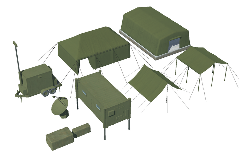 Basic Military Props Set by Sofa