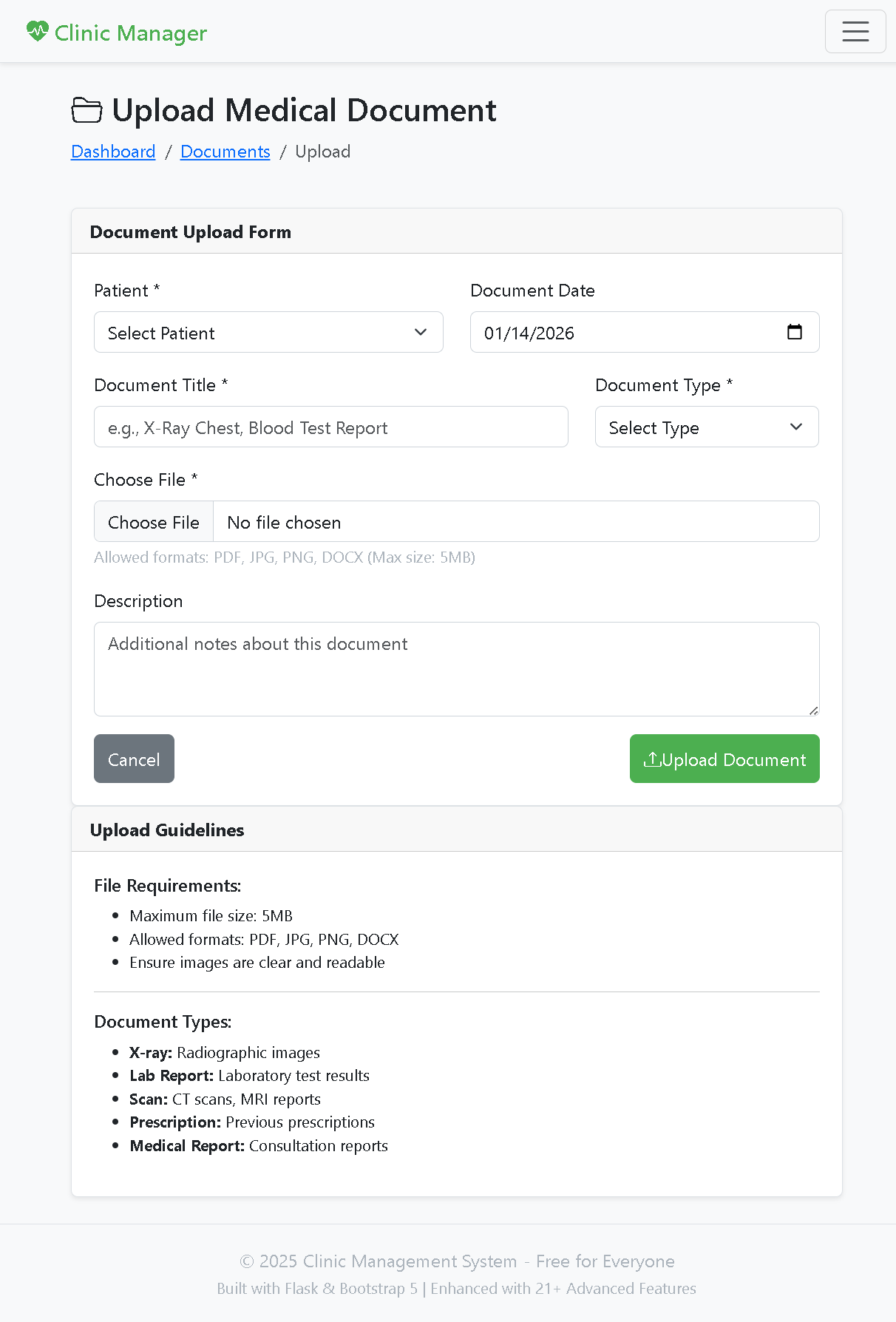Clinic Management System – Python + PostgreSQL + AI (Source Code) by ...