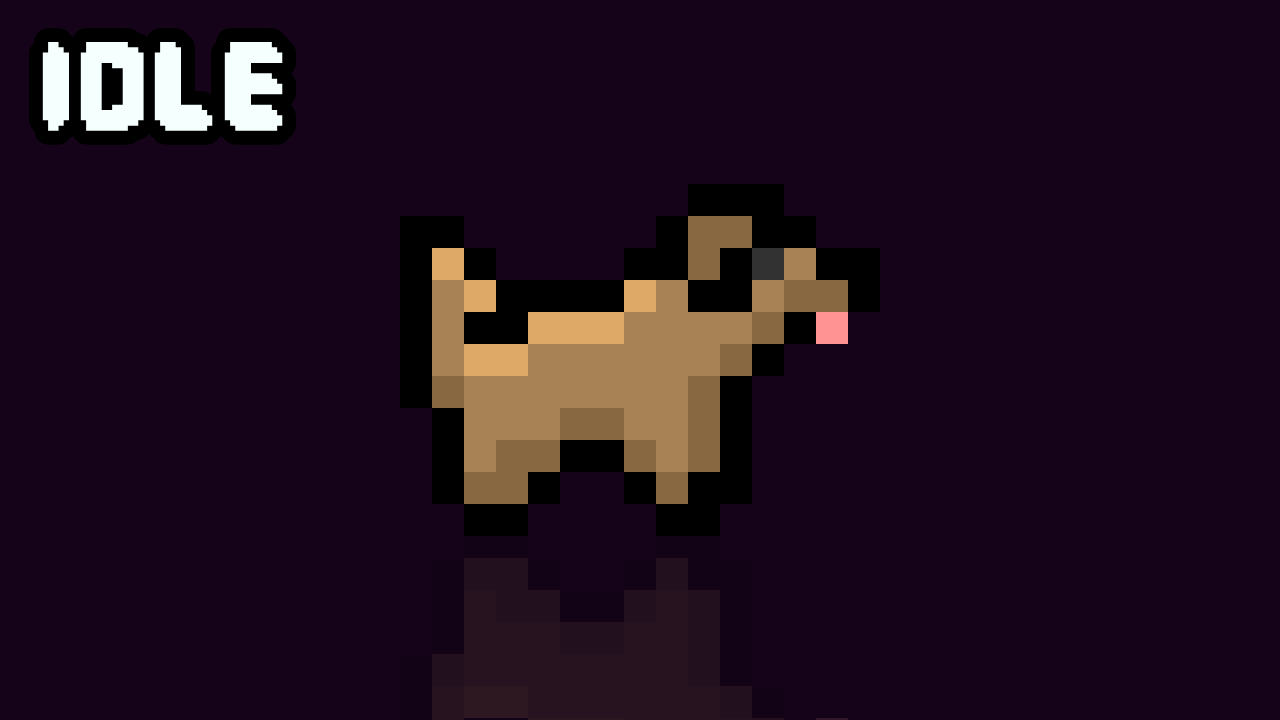 Dog 16x16 Platformer Character Sprite Sheet by ThePixelGame