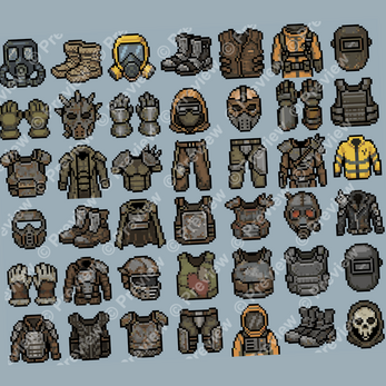 Protection Pixel Mod Survival Armor Icons Pixel Art by Pixel-Banner