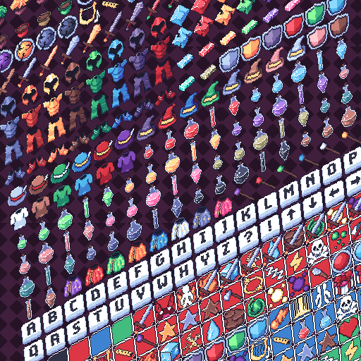 552 RPG Icons Pack – Pixel Art, Ready for RPG Maker MV/MZ by Ramski