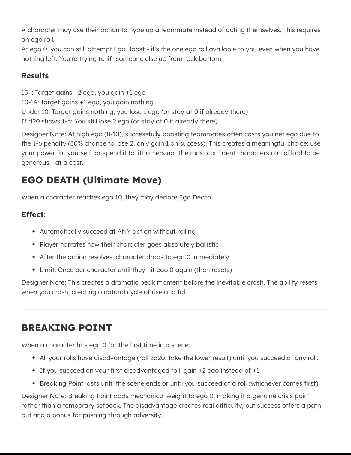 Screenshot 3 for Ego Death System SRD