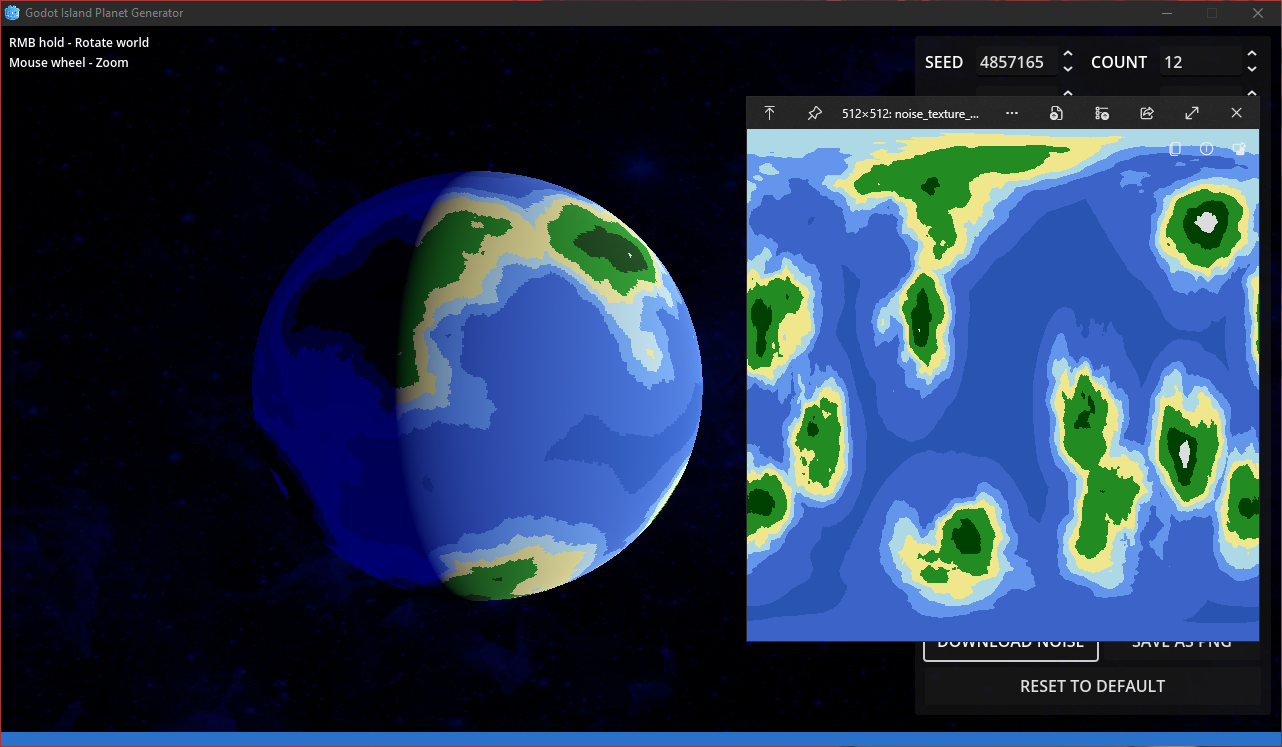Screenshot 3 for Godot 4: Island Planet Generator