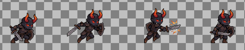 2D Character Sprite Sheet - Pixel Art Lower Demon by GreatGamingLife