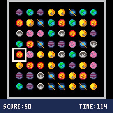 Screenshot 2 for Astro Match [PICO-8]