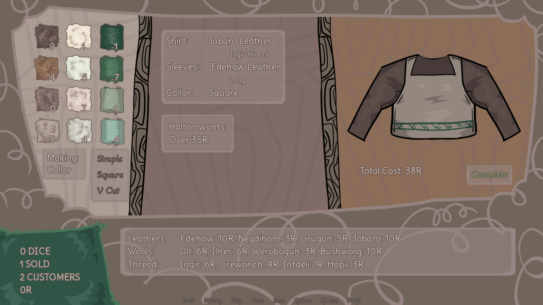 Screenshot 5 for Rolls of Leather and Wool
