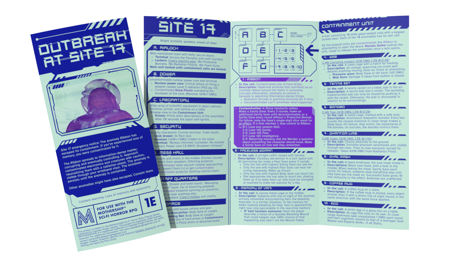 Screenshot 2 for Outbreak at Site 17: Mothership RPG Pamphlet Adventure