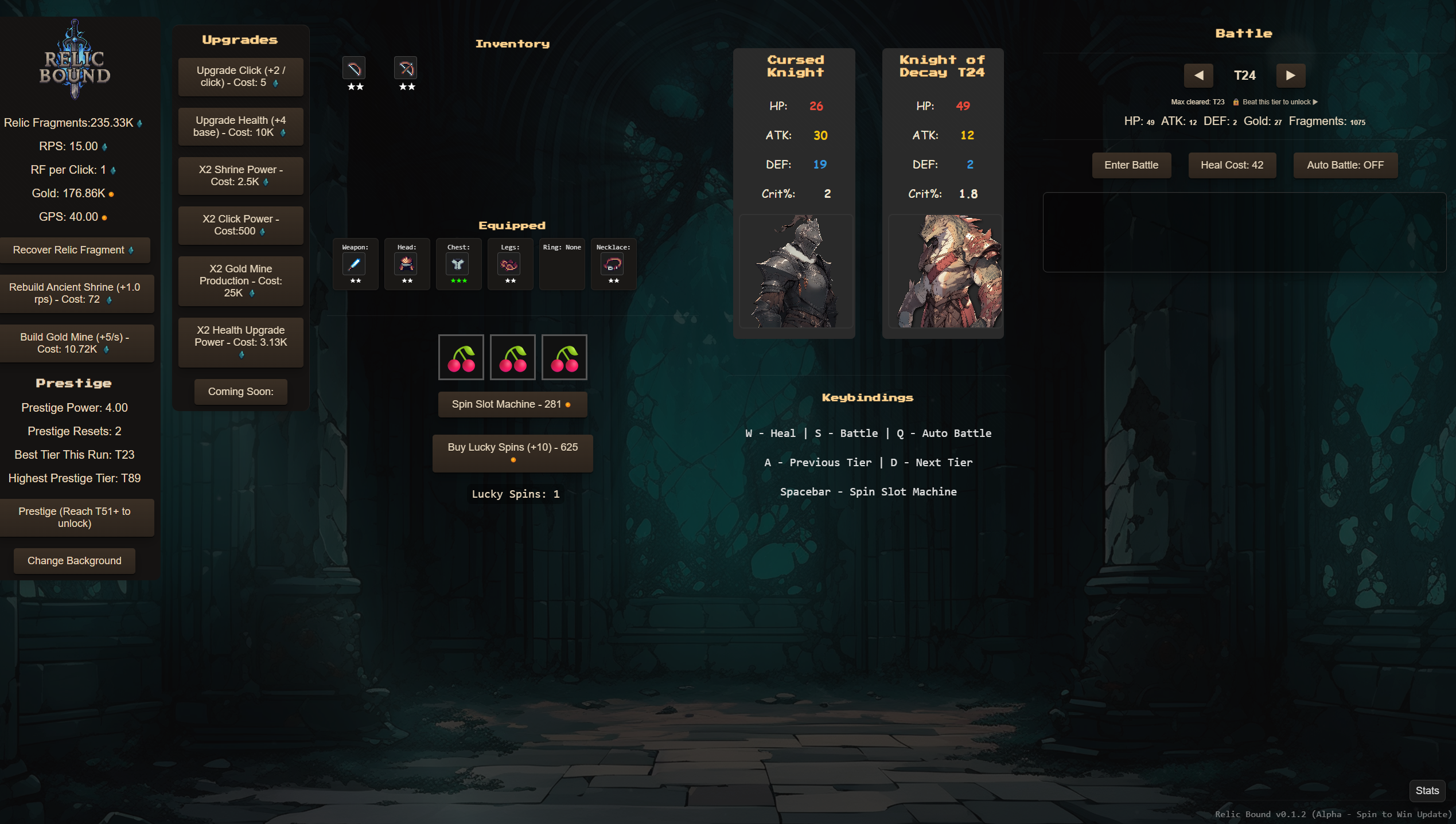 Screenshot 2 for Relic Bound: Loot, Gamble and Prestige