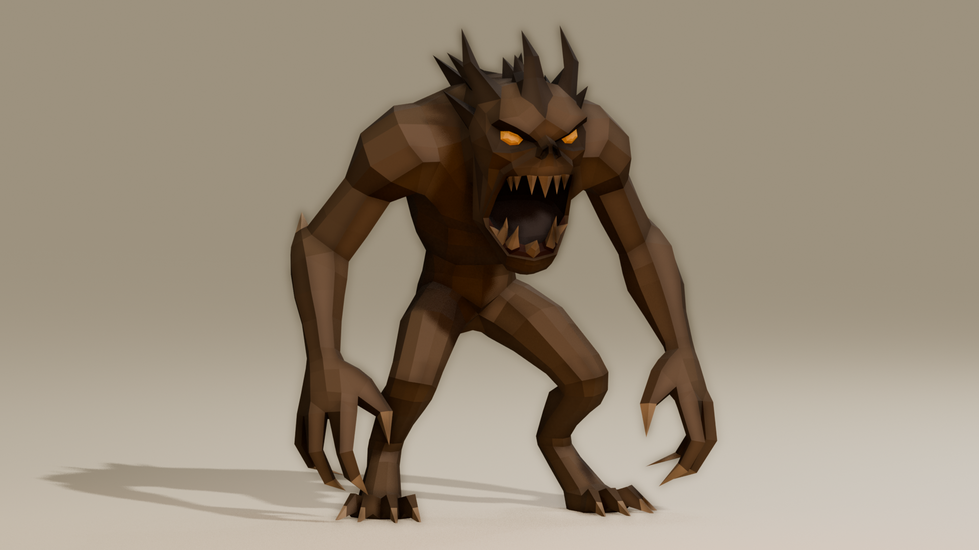 LOW-POLY MONSTER 002 – RIGGED + ANIMATED / UNRIGGED by ORICUT