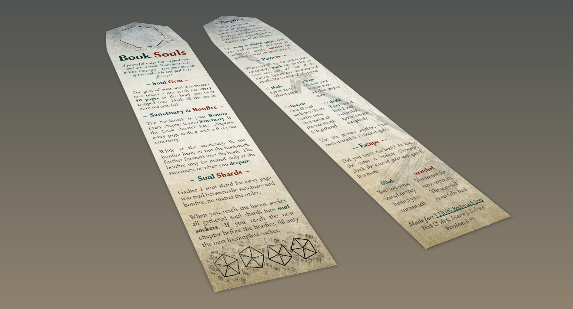 Book Souls by Mystael for TTRPG Bookmark Jam - itch.io