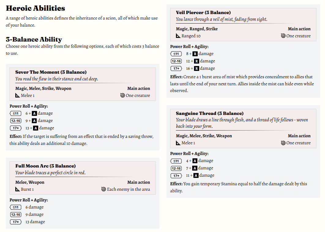 Screenshot 7 for The Scion - A Spellsword Class for Draw Steel