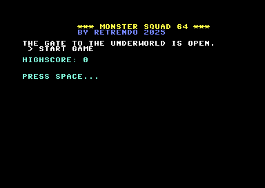 Screenshot 3 for Monster Squad 64 (C64) - [ENG/ITA/DEU]