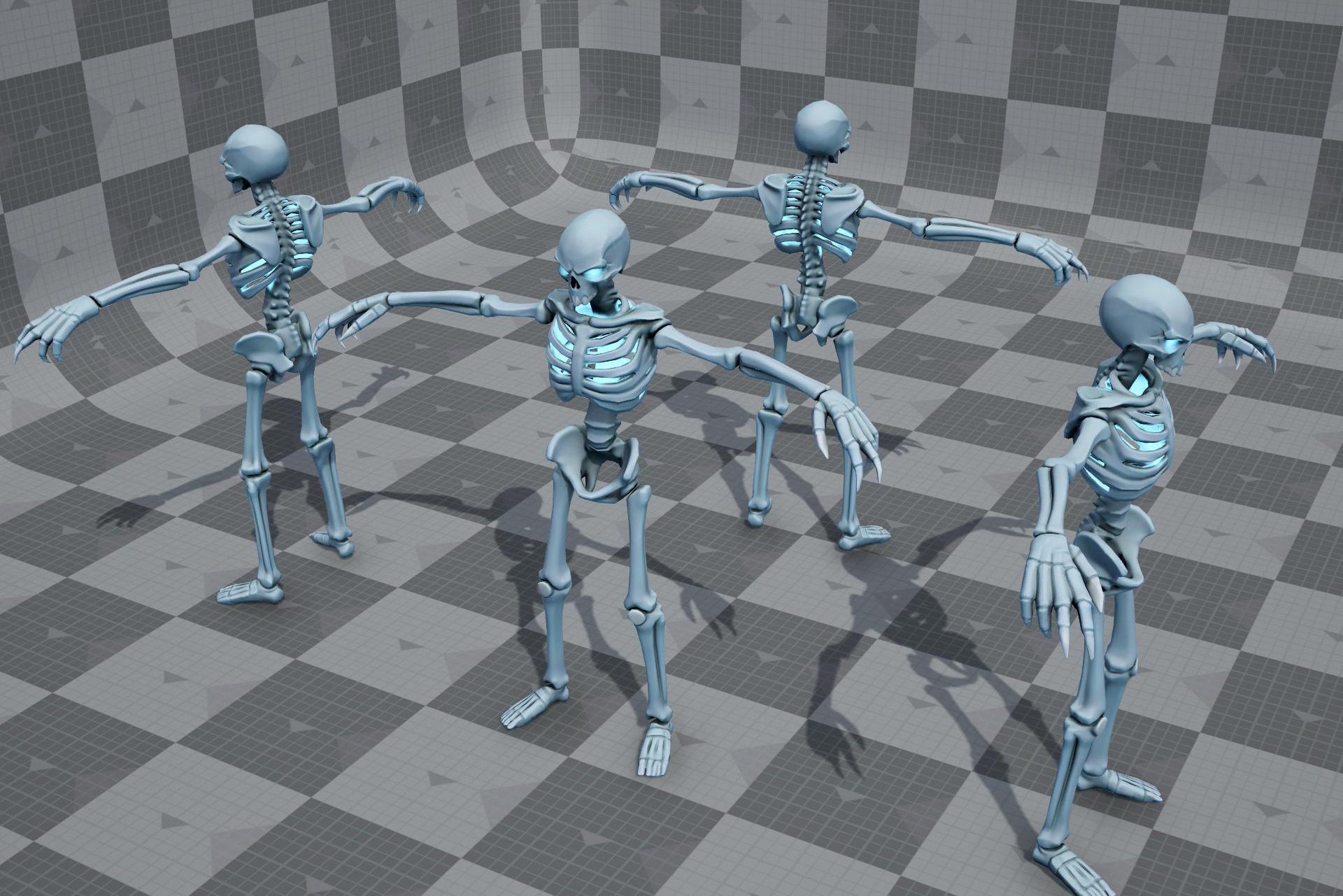 Free Stylized Dark Fantasy Skeleton by Hotstrike Studio