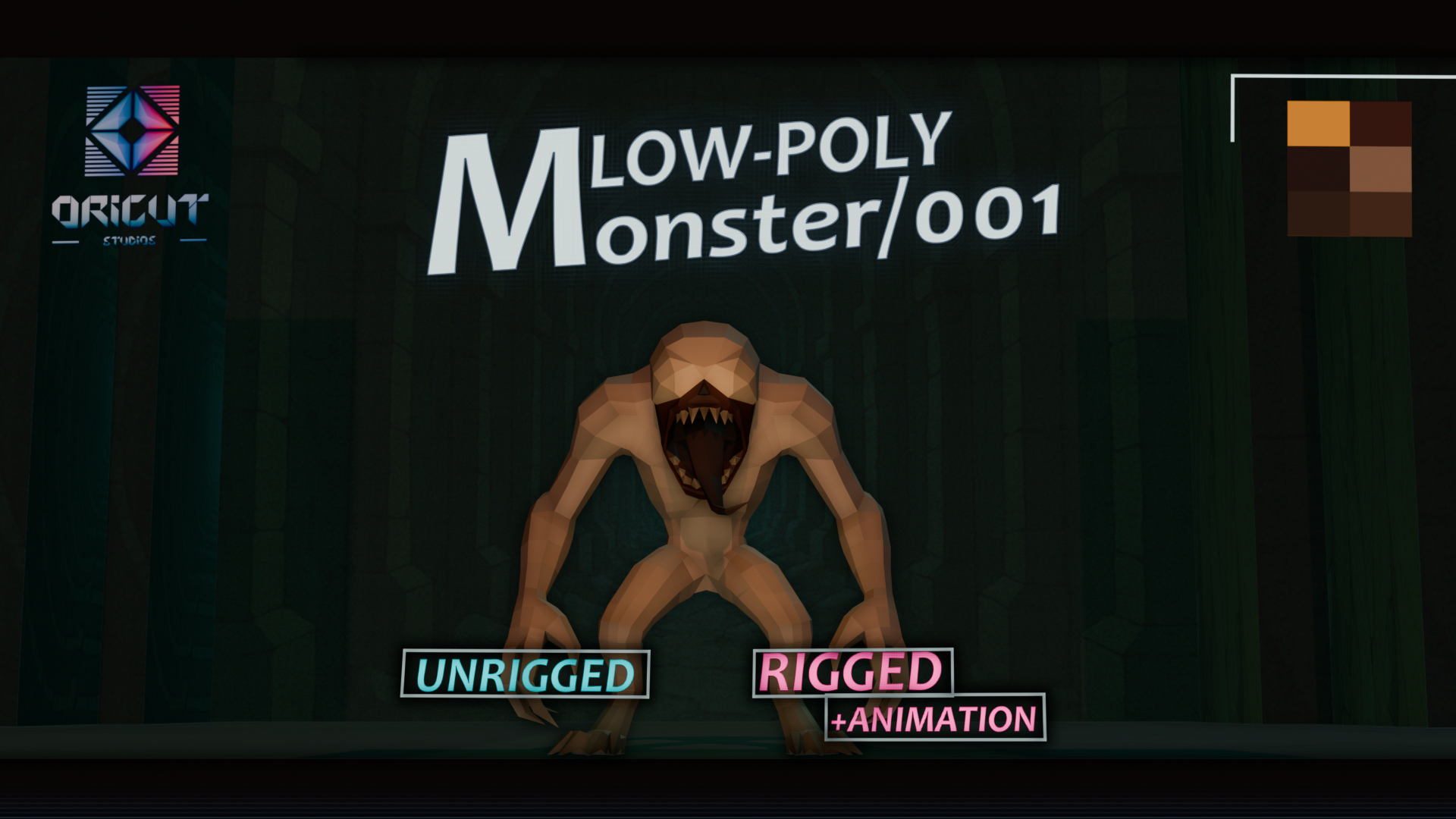 Low Poly Monster 001 - LOW-POLY MONSTER 001 – RIGGED + ANIMATED ...