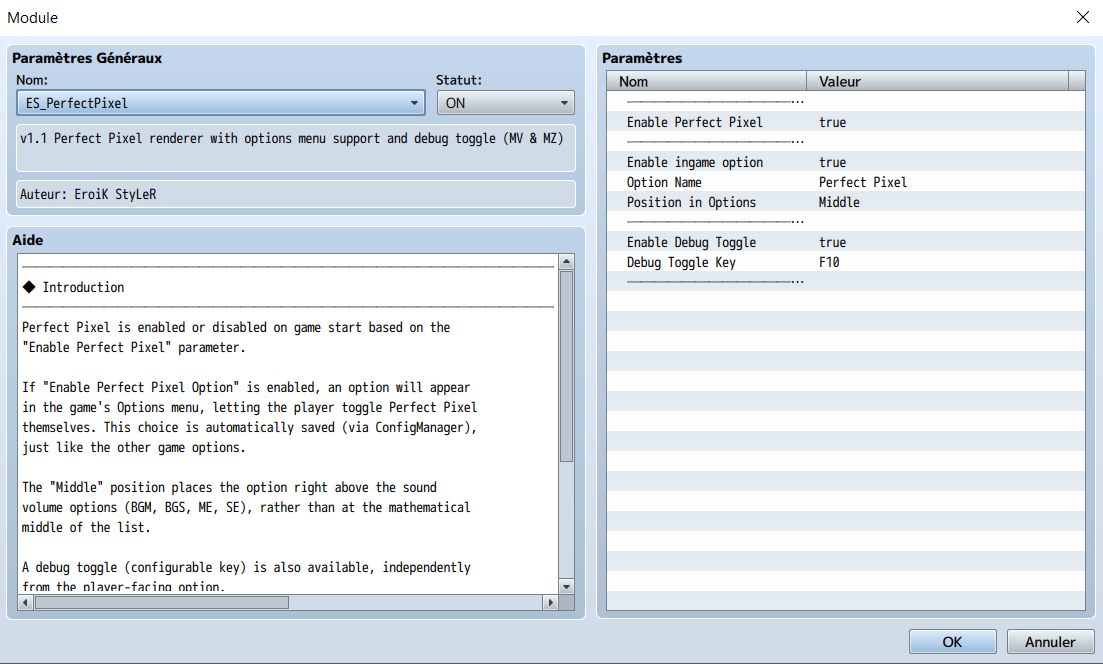 Perfect Pixel Plugin RPG Maker MV-MZ by EroiK StyLeR