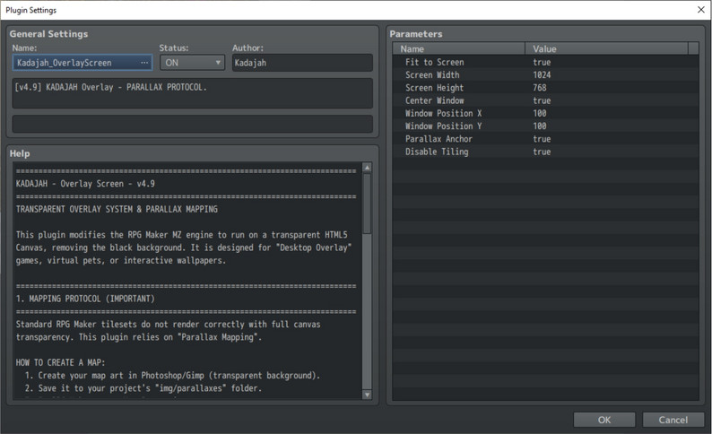 Kadajah's Overlay Screen for RPG Maker MZ by Kadajah