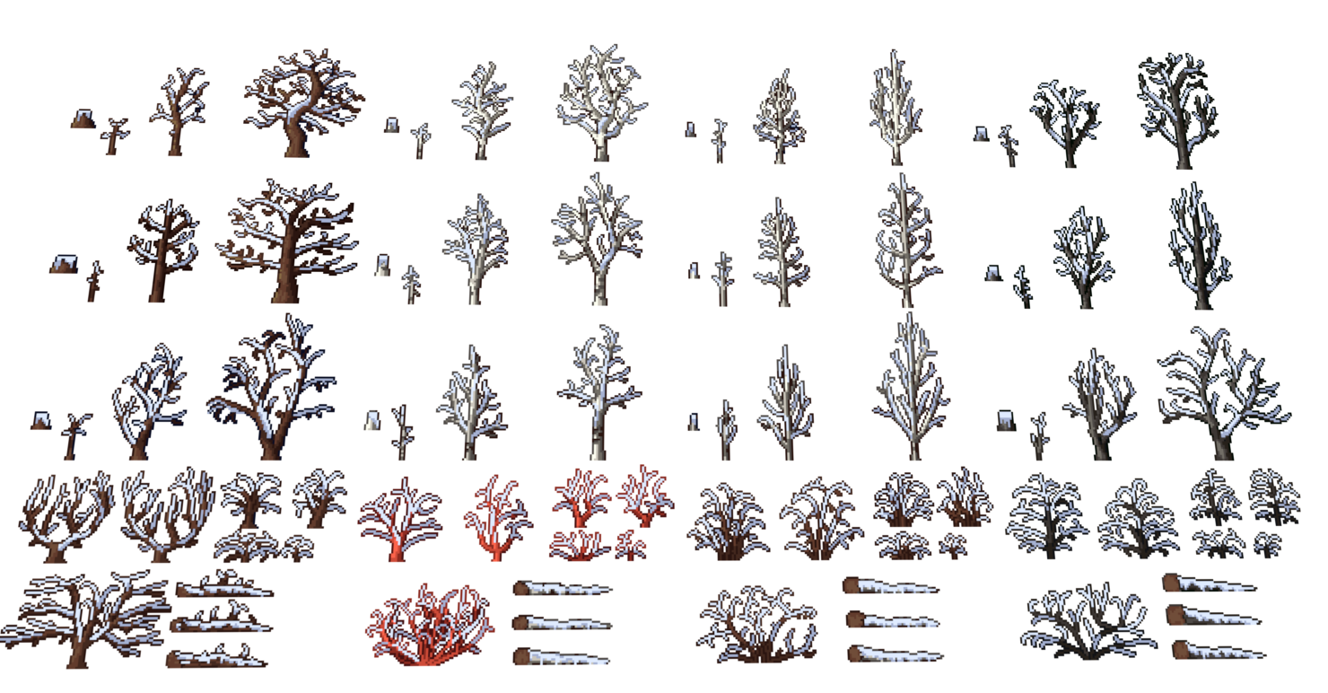 Four Seasons Foliage - Pixel Art Pack by manda