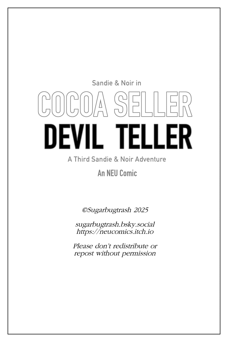 Screenshot 2 for Sandie & Noir in COCOA SELLER DEVIL TELLER (A Third Sandie & Noir Adventure)