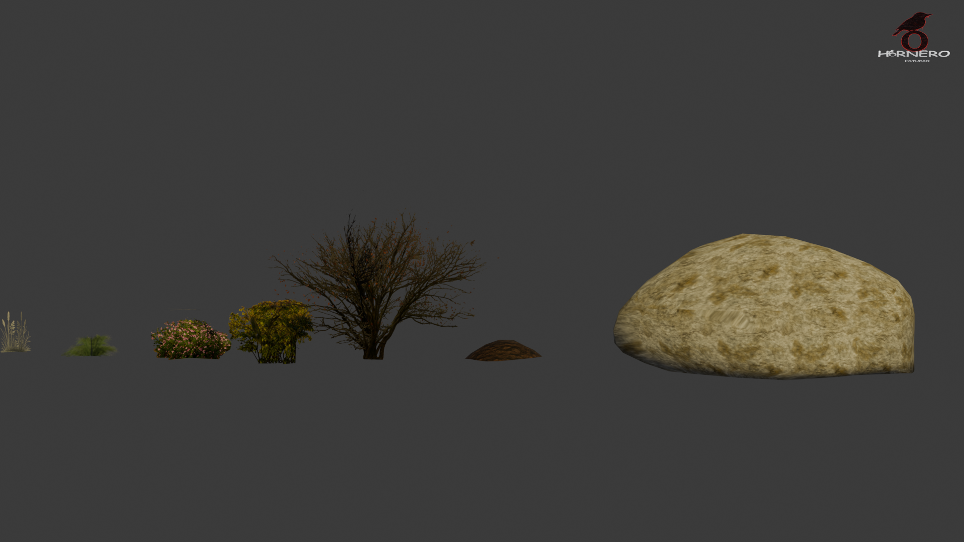 PSX Retro Nature Pack – Trees & Rocks by Hornero Estudio