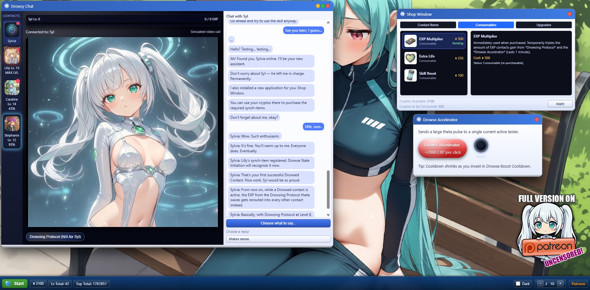 Drowsy Chat - NSFW Mind Control Clicker Game screenshot 2